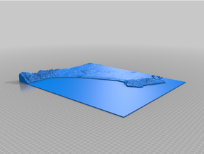 la topographic map los angeles togography topographical 3d print model - Mito3D