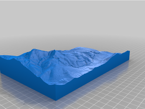 kaplan dağ topografik iz harita bisiklet 3d print model - Mito3D