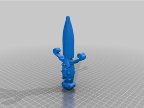 elvira dagger pen bic blade 3d print model - Mito3D