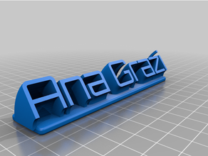 ana grazi letreiro personalizado 3d print model - Mito3D