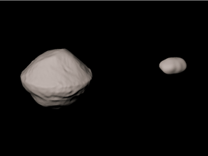66391 moshup squannit escala asteróide asteróides astronomia nea terra objeto neo radar modelo solar espaço 3d print model - Mito3D
