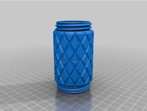 double sided threaded box tobacco filter 3d print model - Mito3D
