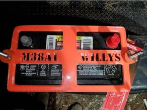 Atualizada m38a1 jipe bateria cobrir bainha Series 51 51r exibição carro suporte willys 3d print model - Mito3D