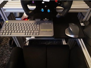 Simulación plataforma teclado girar brazo 30x30 perfil 40x40 aluminio logitech k400 sim carreras montar 3d print model - Mito3D