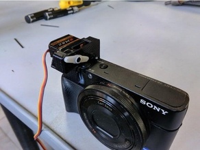 monter Sony rx100 servo shuter 3d print model - Mito3D