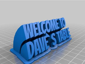 daves nameplate customized 3d print model - Mito3D