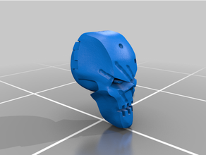 bataille endommagé métal squelette têtes 3d print model - Mito3D