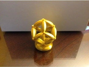 sine bud dodecahedron decoration flower rhombic 3d print model - Mito3D