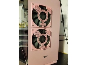 trans pride 120mm fan cover cooling lgbt 3d print model - Mito3D
