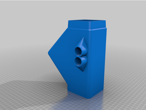 customized rain barrel downspout diverter 3x3 3d print model - Mito3D