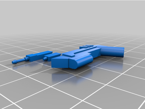 Lego star savaşlar dc17m klon komando tabanca 3d print model - Mito3D