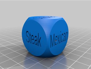 food dice - fargo customized 3d print model - Mito3D