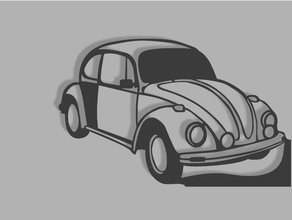 vw escarabajo plantilla aerógrafo pintar Volkswagen 3d print model - Mito3D