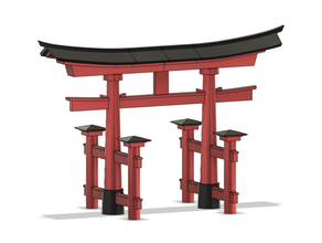 torii inspirado fusion360 fusão 360 itsukushima santuário japonês cultura miyajima portão 3d print model - Mito3D