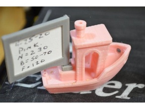 benchy filament info tags 3d print model - Mito3D