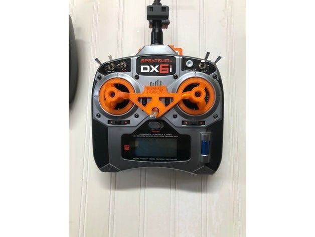 spektrum dx6i gimbal protectors - crossbar eflite hobbyzone parkzone rc plane 3D print model - Mito3D