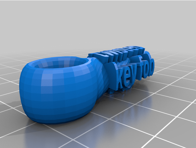 personalizado torcido chave fob 3D print model - Mito3D
