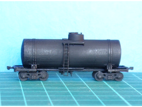 szhd 50-ton tankcar 1 87 & 200 h0 scale railcar railway train wagon 3d print model - Mito3D