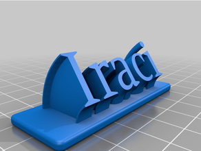 iraci letreiro angepasst 3d print model - Mito3D
