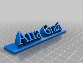 Ana Grazi letreiro özelleştirilmiş 3d print model - Mito3D