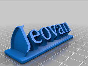 Jeovan letreiro özelleştirilmiş 3d print model - Mito3D