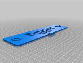 placa smurfat customized 3d print model - Mito3D