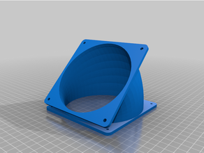 120mm fan duct 45 degree elbow revised customized 3d print model - Mito3D