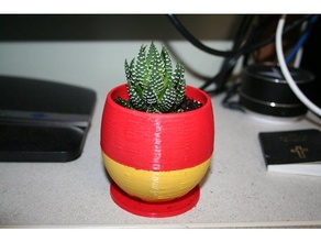 simple small succulent planter 3d print model - Mito3D