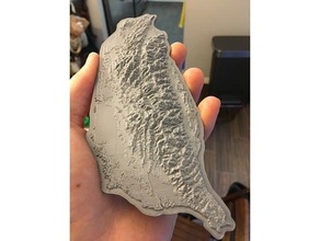 Taiwan topographisch Karte Topographie 3d print model - Mito3D