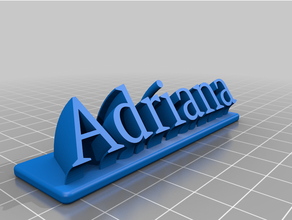 adriana Zeichen angepasst 3d print model - Mito3D