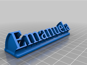 emanuela - letreiro customized 3d print model - Mito3D