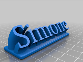 simone letreiro personalizado 3d print model - Mito3D