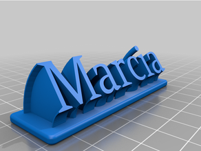 Março letreiro personalizado 3d print model - Mito3D