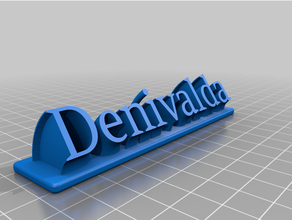 denivalda cartello personalizzato 3d print model - Mito3D