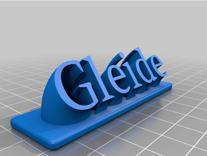 gleide - letreiro customized 3d print model - Mito3D
