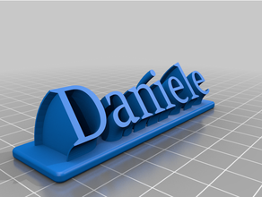 Daniele letreiro personalizado 3d print model - Mito3D