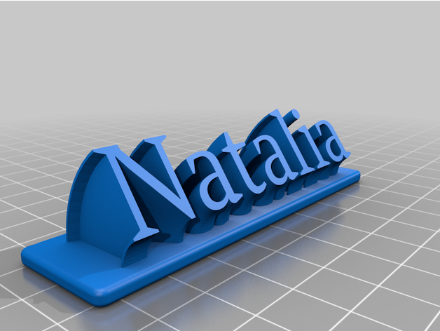 Natália letreiro 3D print model - Mito3D