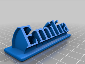 emilia cartello personalizzato 3d print model - Mito3D