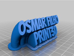 osmar placa personnalisé 3d print model - Mito3D