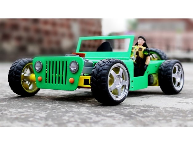 3d jeep car 3d slash car diy jeep rc car stl 3D print model - Mito3D