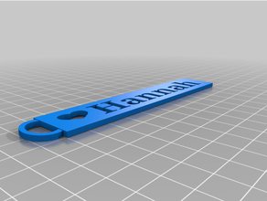 love hannah keychain 3d names daughter keychains 3d print model - Mito3D
