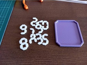 numbers assembly puzzle 3d print model - Mito3D