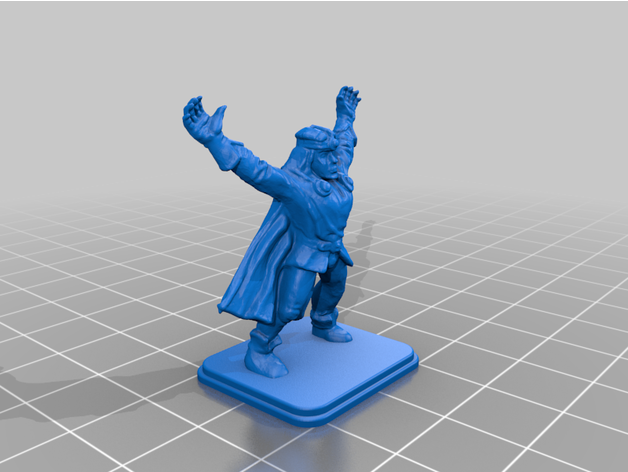 heroquest power wizard unarmed 3D print model - Mito3D