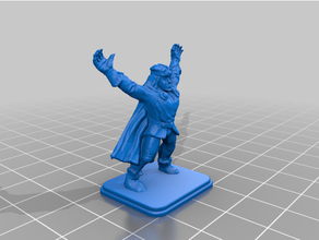 heroquest power wizard unarmed 3d print model - Mito3D