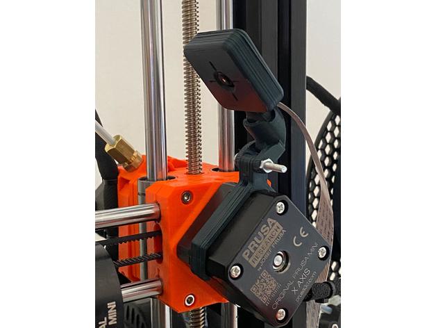 frambuesa pi leva montar prusa mini octoprint cámara modificación pulpos caso funda original 3D print model - Mito3D