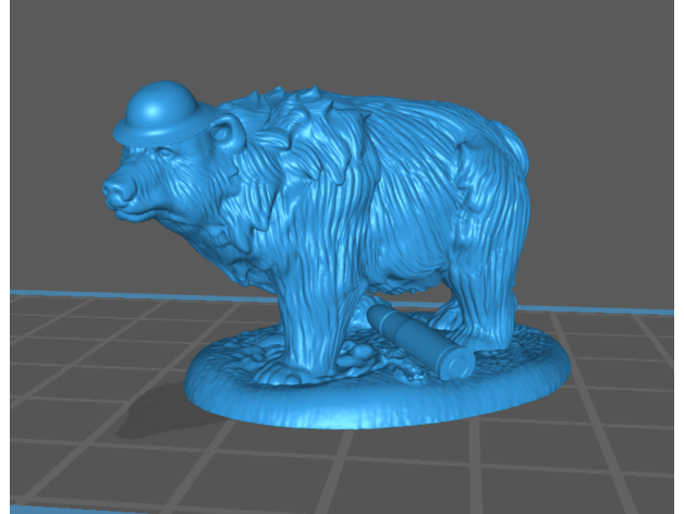 wojtek soldier bear - 28mm 3D print model - Mito3D