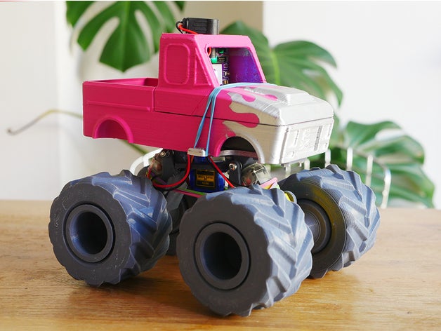 fácil rc monstro caminhão 3D print model - Mito3D