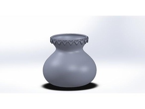 cuore vaso fiore pentola 3d print model - Mito3D