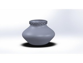 heart vase blob flower pot 3d print model - Mito3D