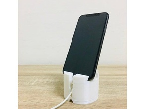 Telefono stand 3 angoli display thickness 10mm 1cm 90 grado gradi parentesi i phone In piedi mensola staffa 3d print model - Mito3D